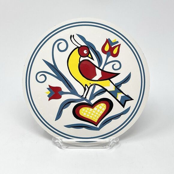 Jacob Zook’s Pennsylvania Dutch Hex Sign 7.5" 8” Distelfink Bird Good Luck - Picture 1 of 4